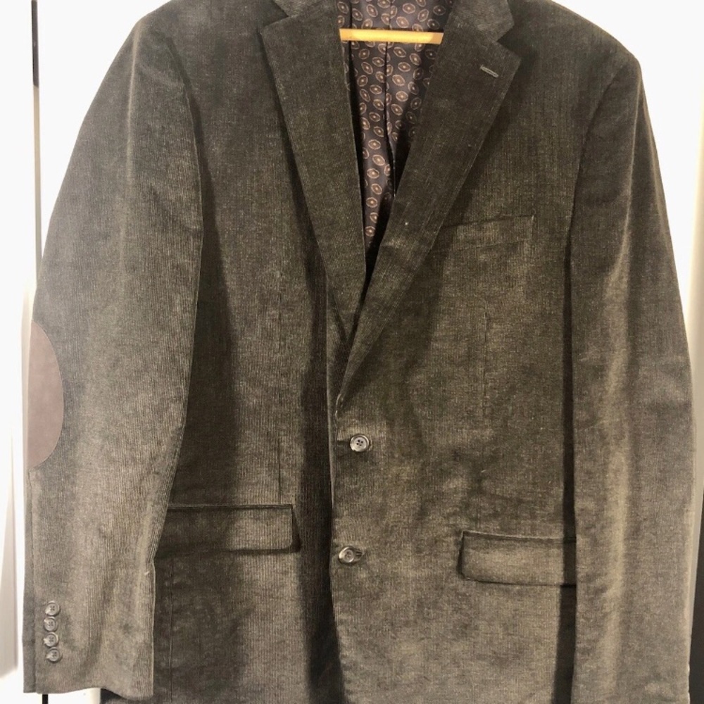 Chaps Brown Corduroy Sport Coat with Notched Lapels 46XL